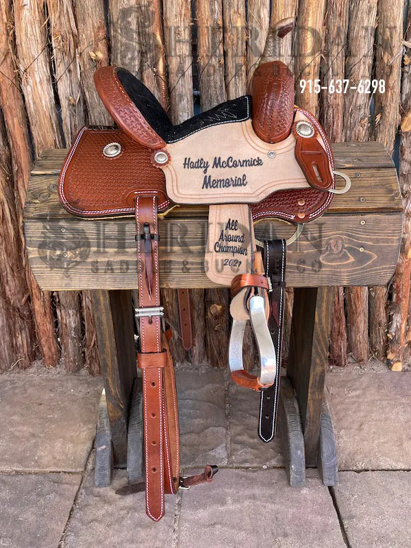 10" Sheridan Youth Barrel Racing Saddle Basket/Black Seat