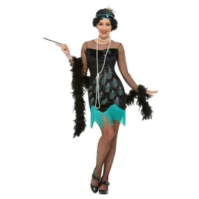 1920s Peacock Sequin Design Flapper Costume