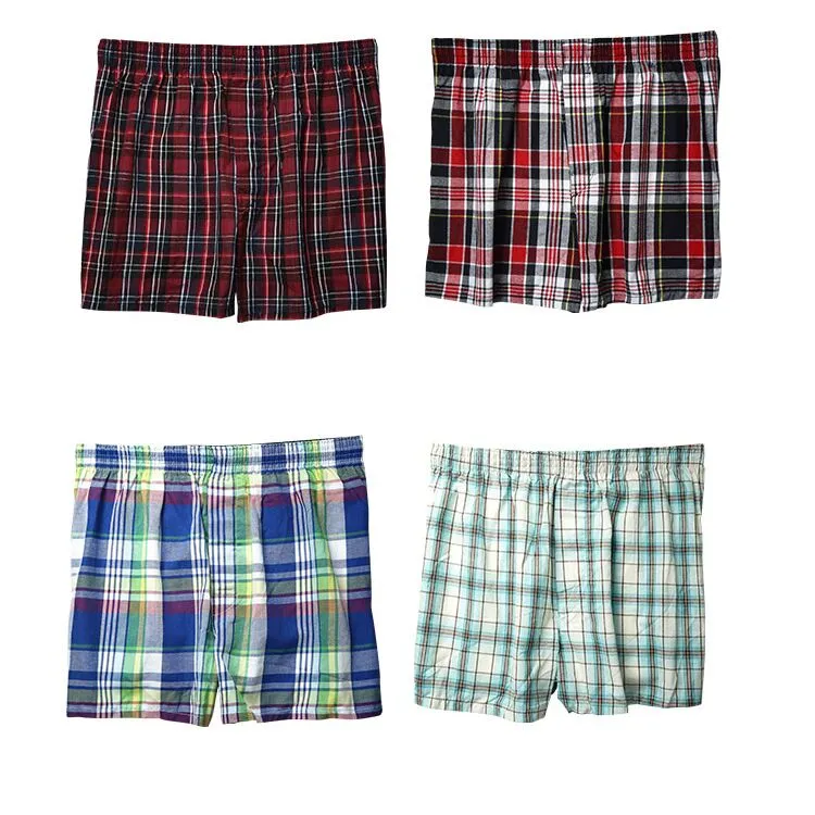 4 pack Underwear Men Boxers Loose Shorts Men's Big  Shorts Boxer Cotton Home Underpants Underwear