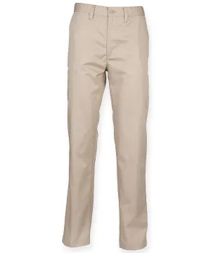 65/35 flat fronted chino trousers | Stone