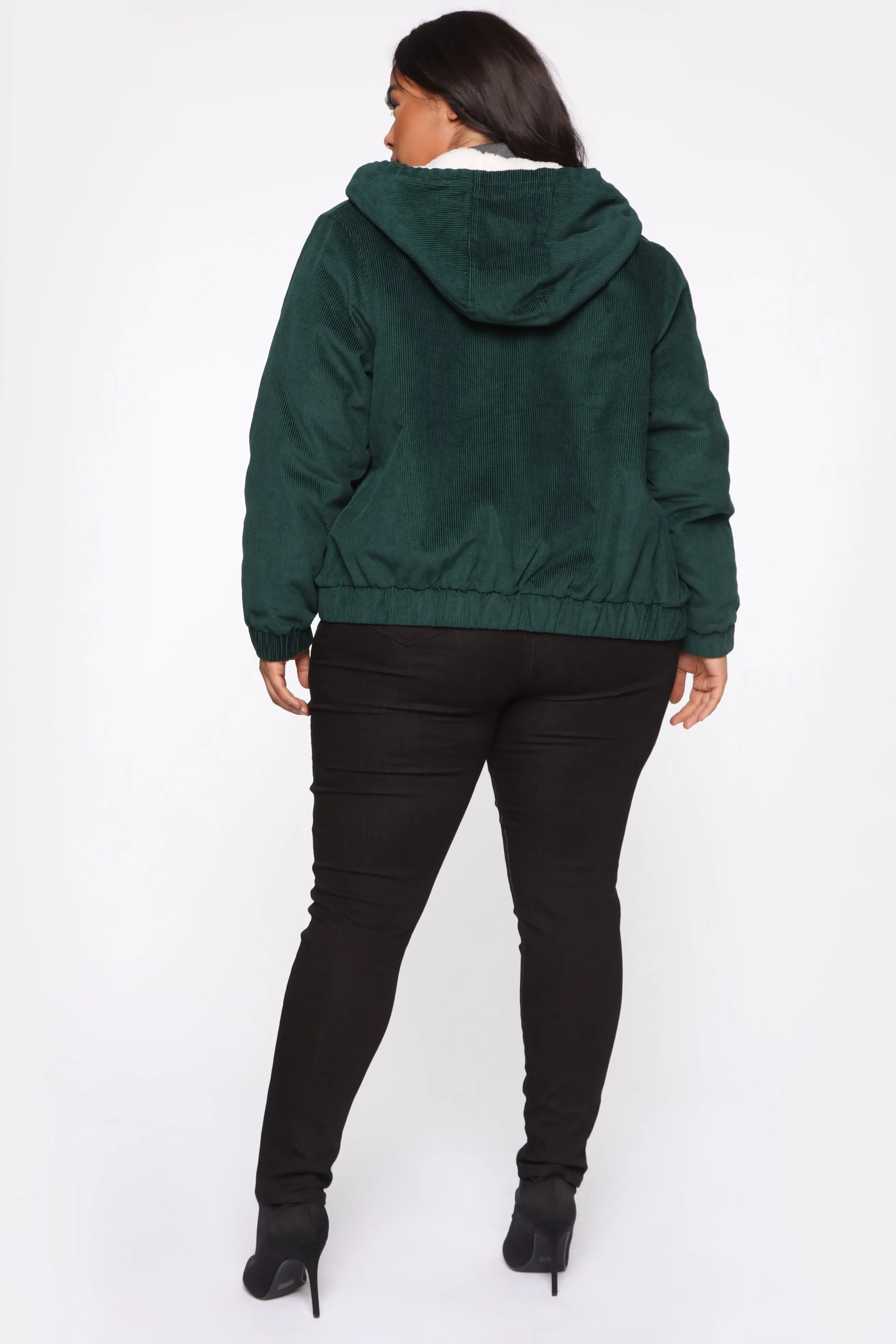 Adoring You Bomber Jacket - Emerald