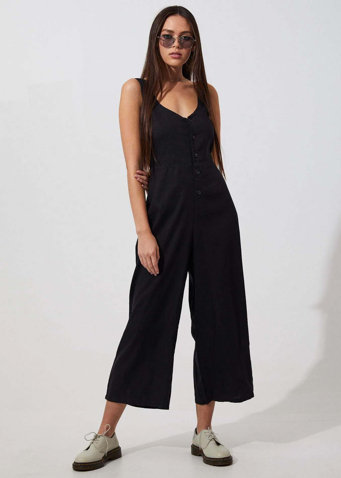 Afends Womens Verona - Hemp Jumpsuit - Black