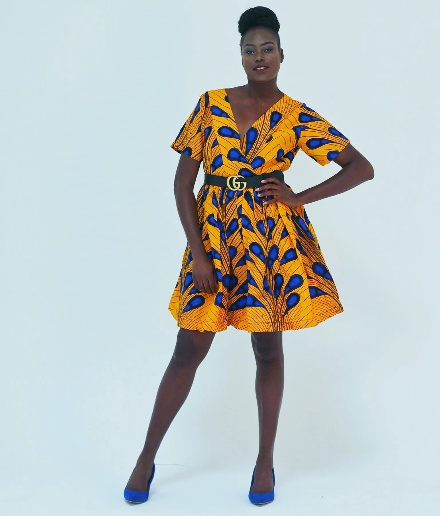 African Print Ankara women Tea Dress