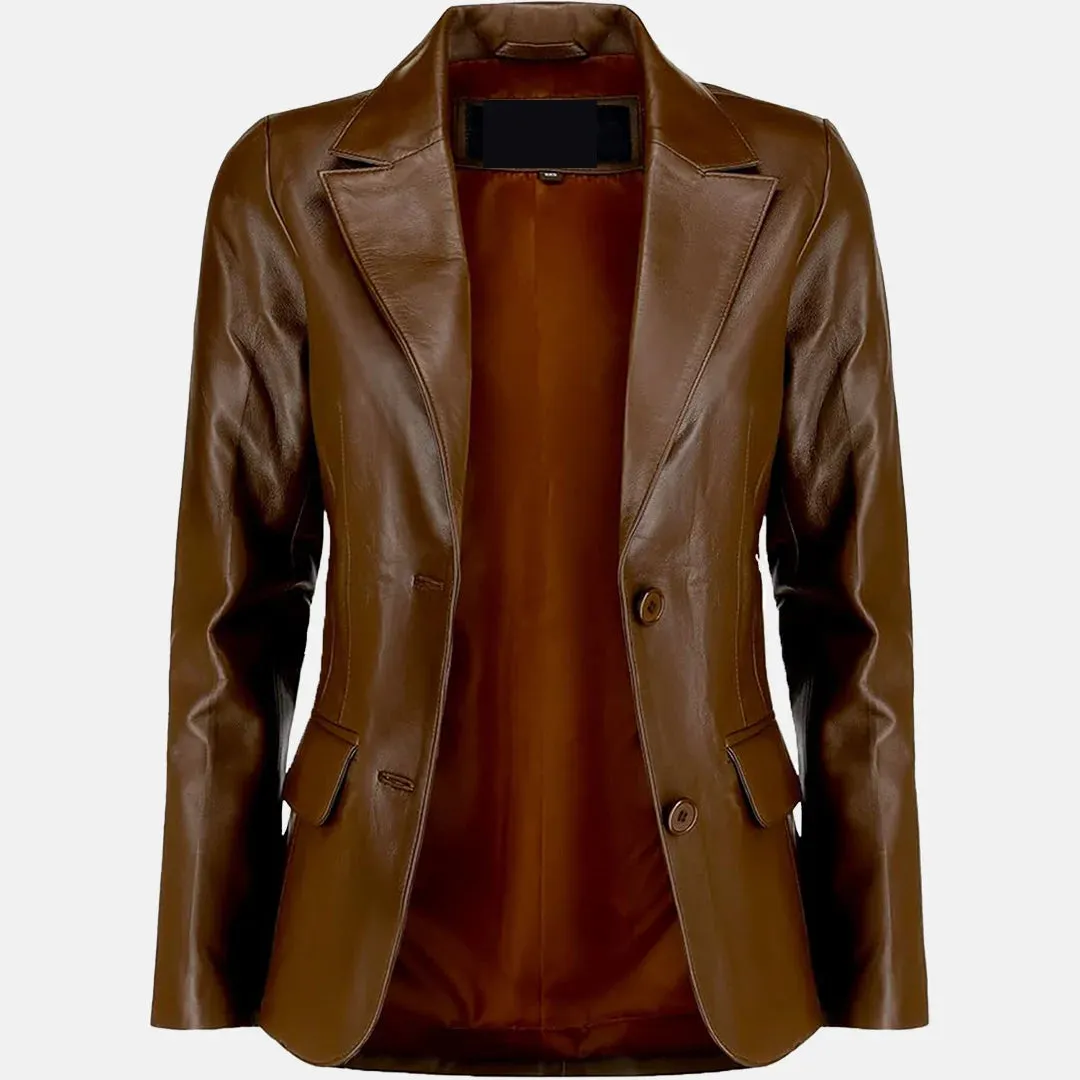 Allure Leather Blazer for Women