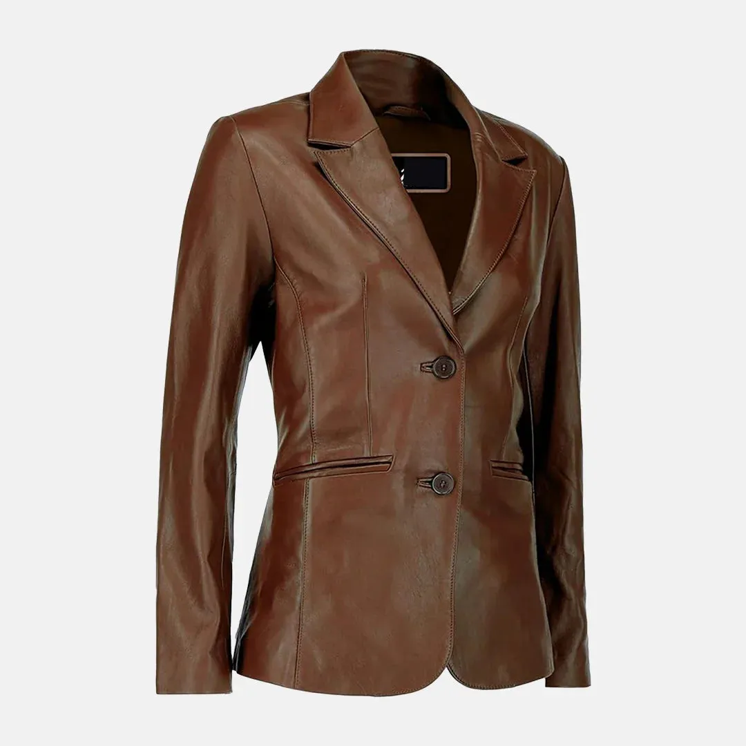 Allure Leather Blazer for Women