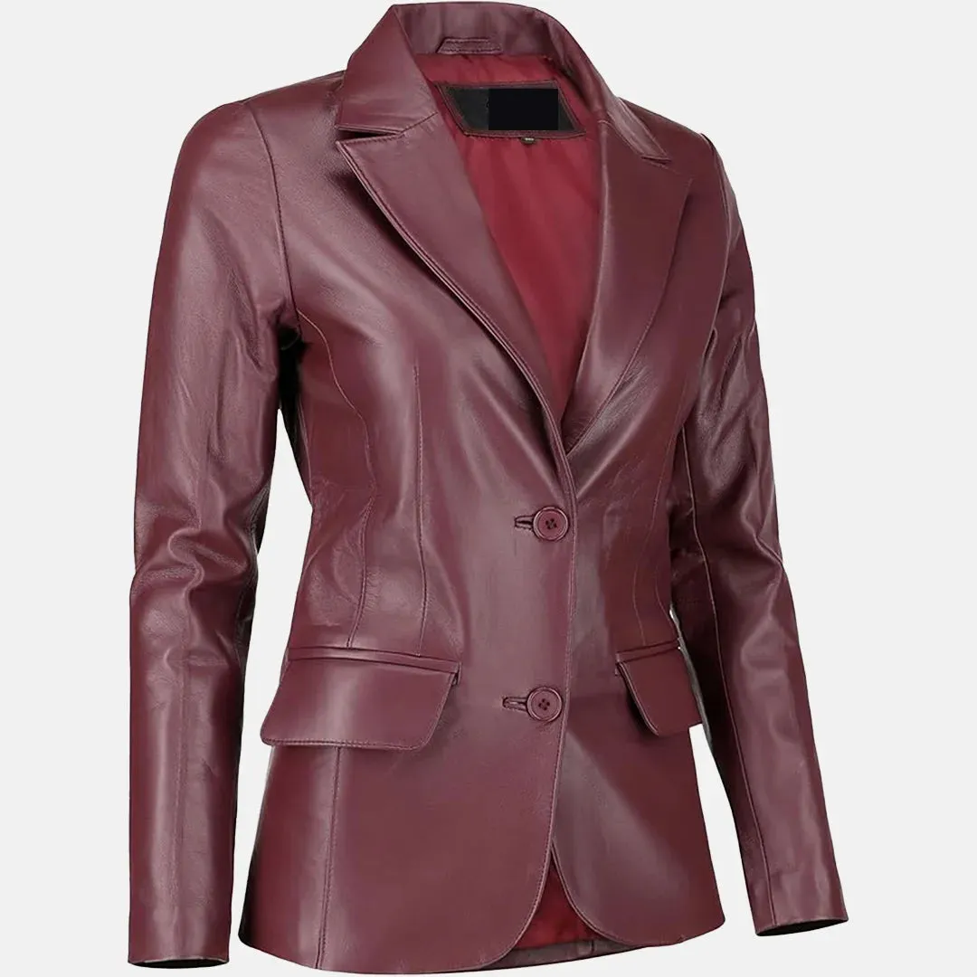 Allure Leather Blazer for Women