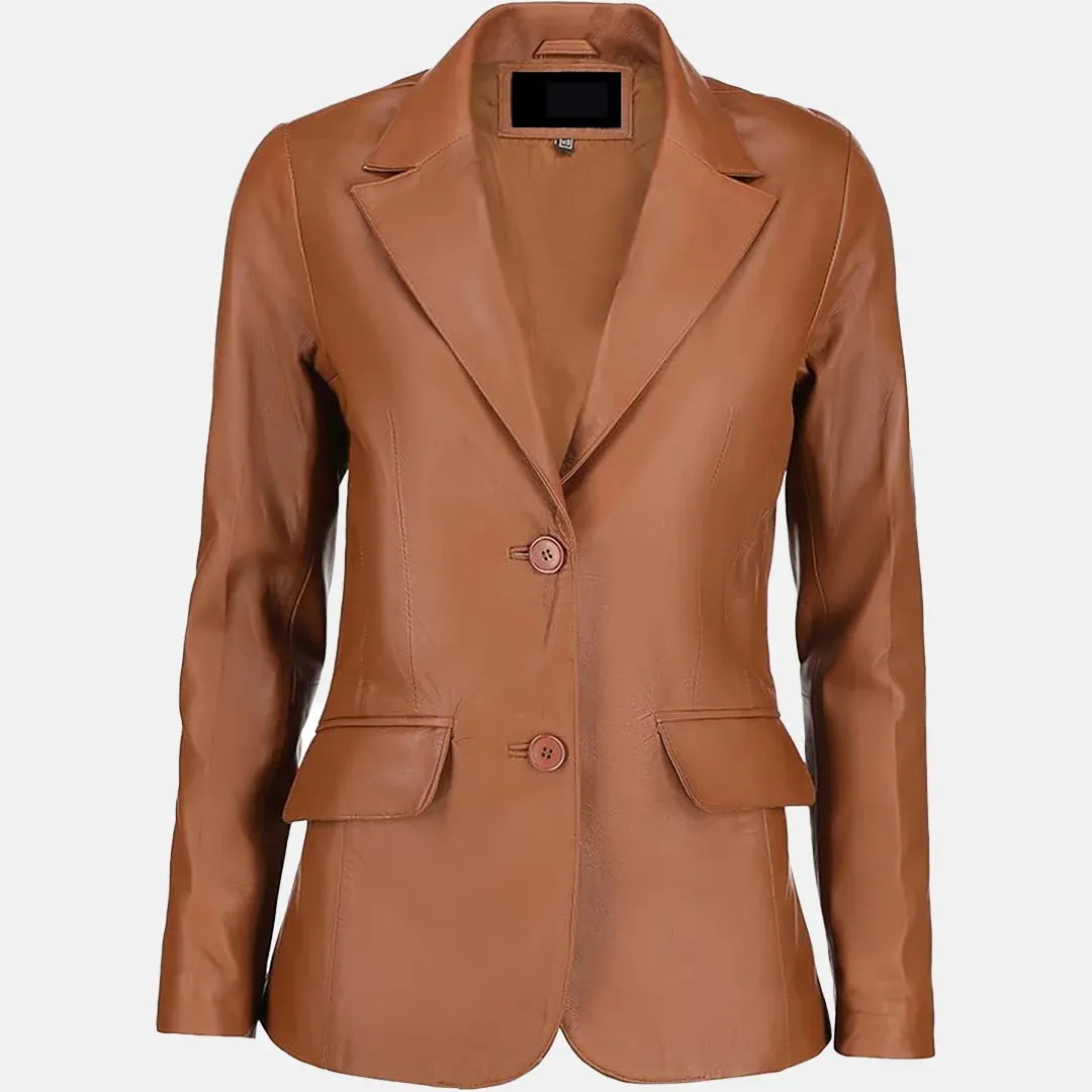 Allure Leather Blazer for Women