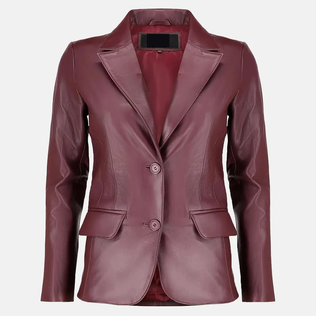 Allure Leather Blazer for Women