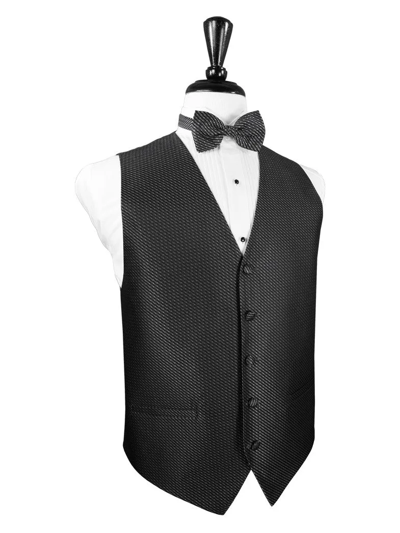 Asphalt Venetian Tuxedo Vest and Tie Set