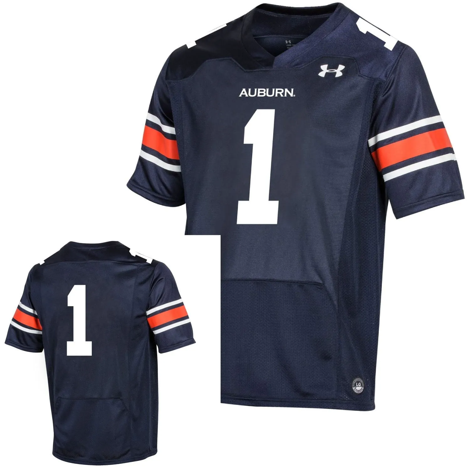 Auburn Tigers Under Armour Navy #1 ArmourGrid 2.0 Replica Football Jersey