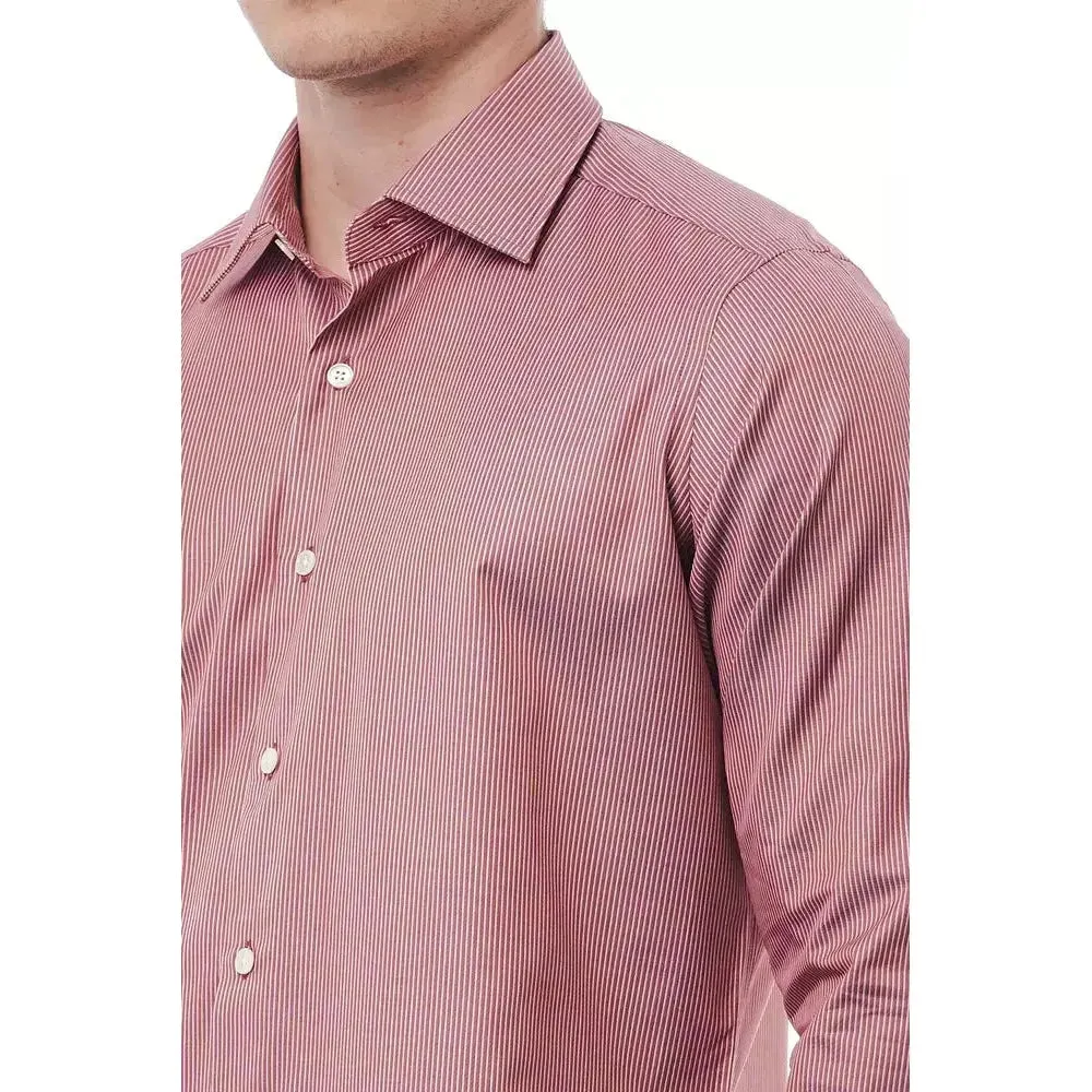 Bagutta Red Cotton Men Shirt