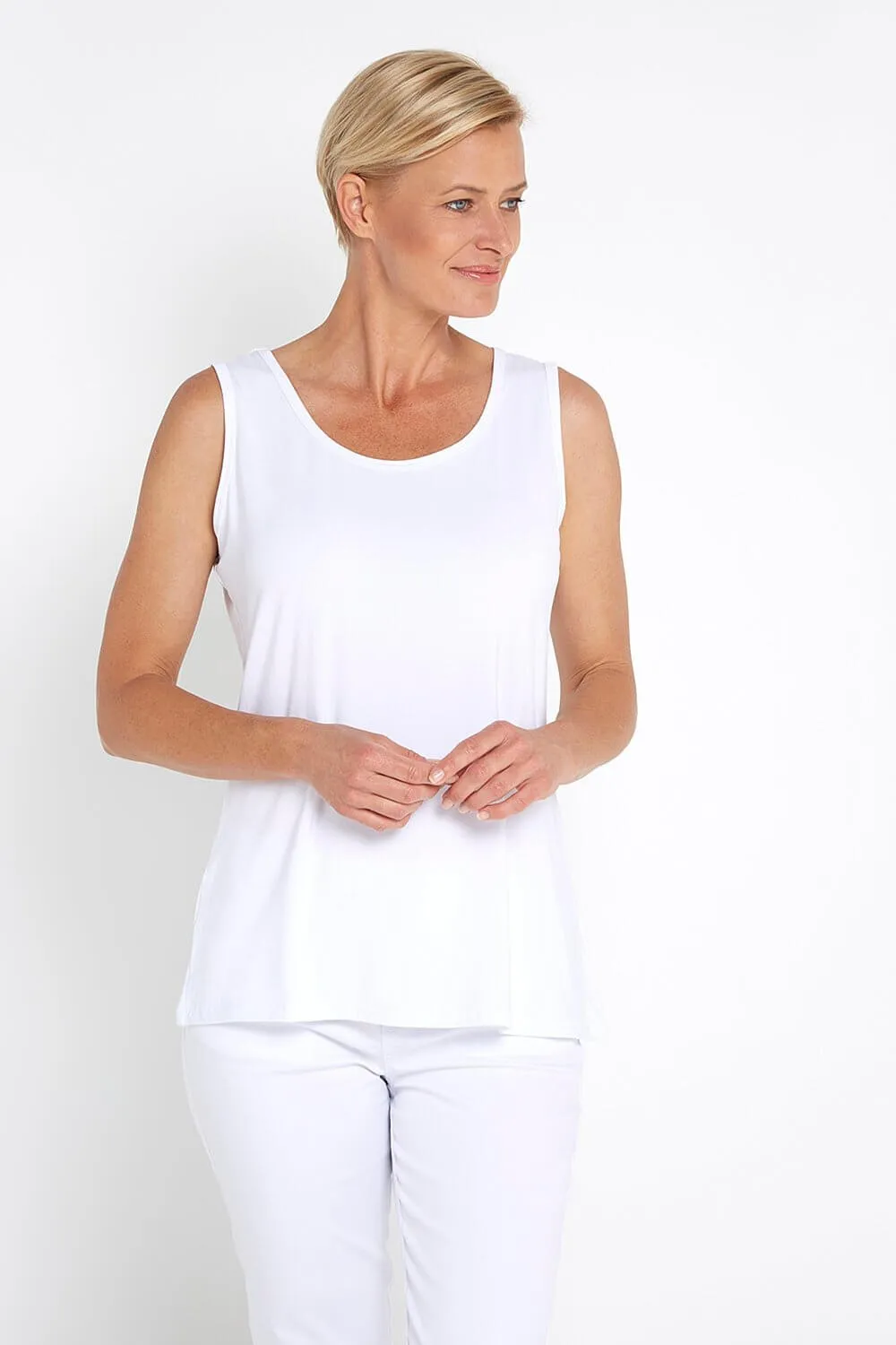 Bamboo Tank Top - White