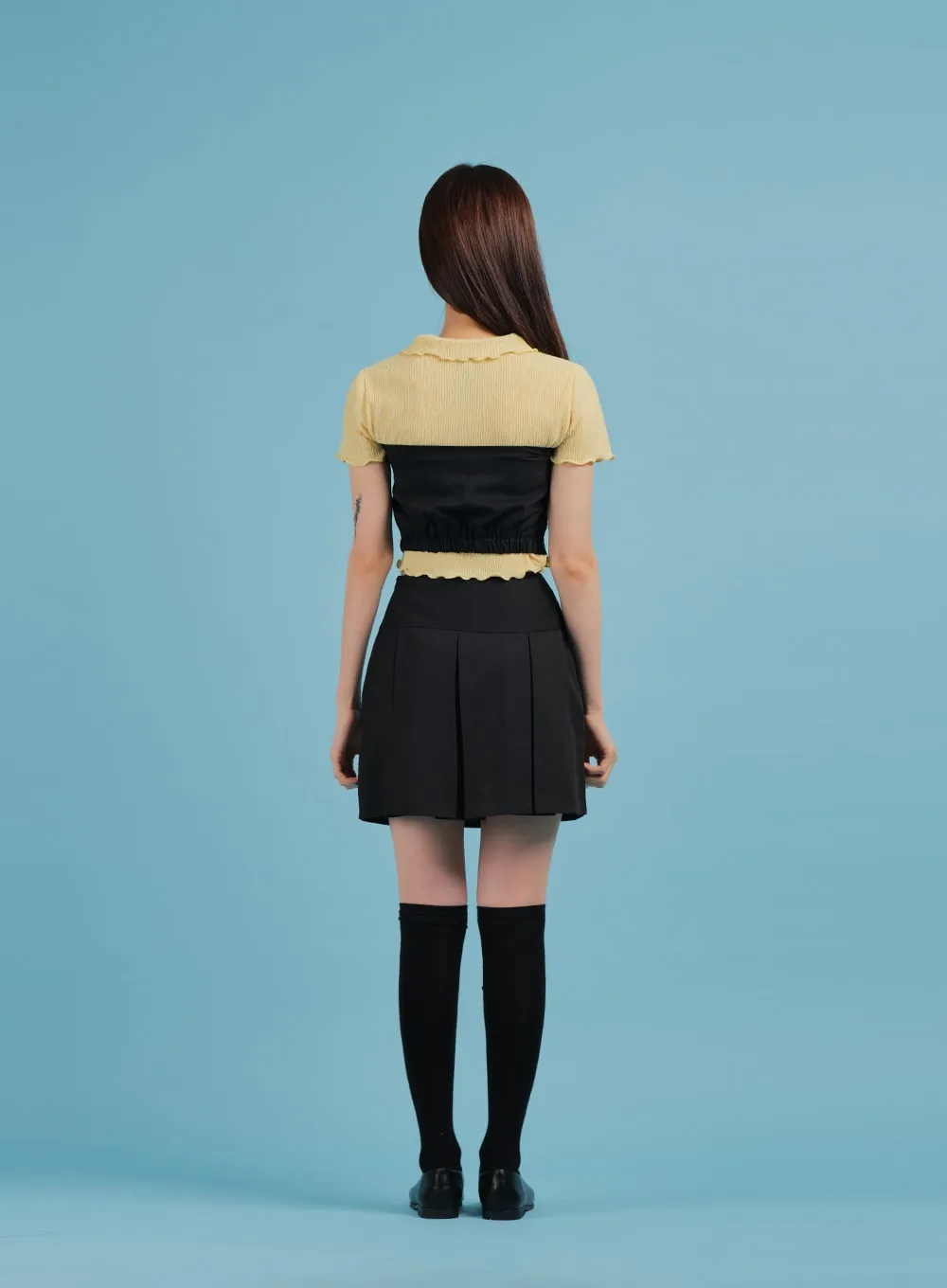 Basic Formal Pleated Mini Skirt BA27