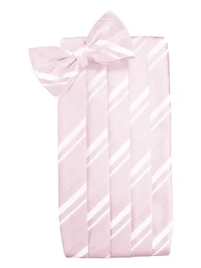 Blush Striped Satin Cummerbund Set