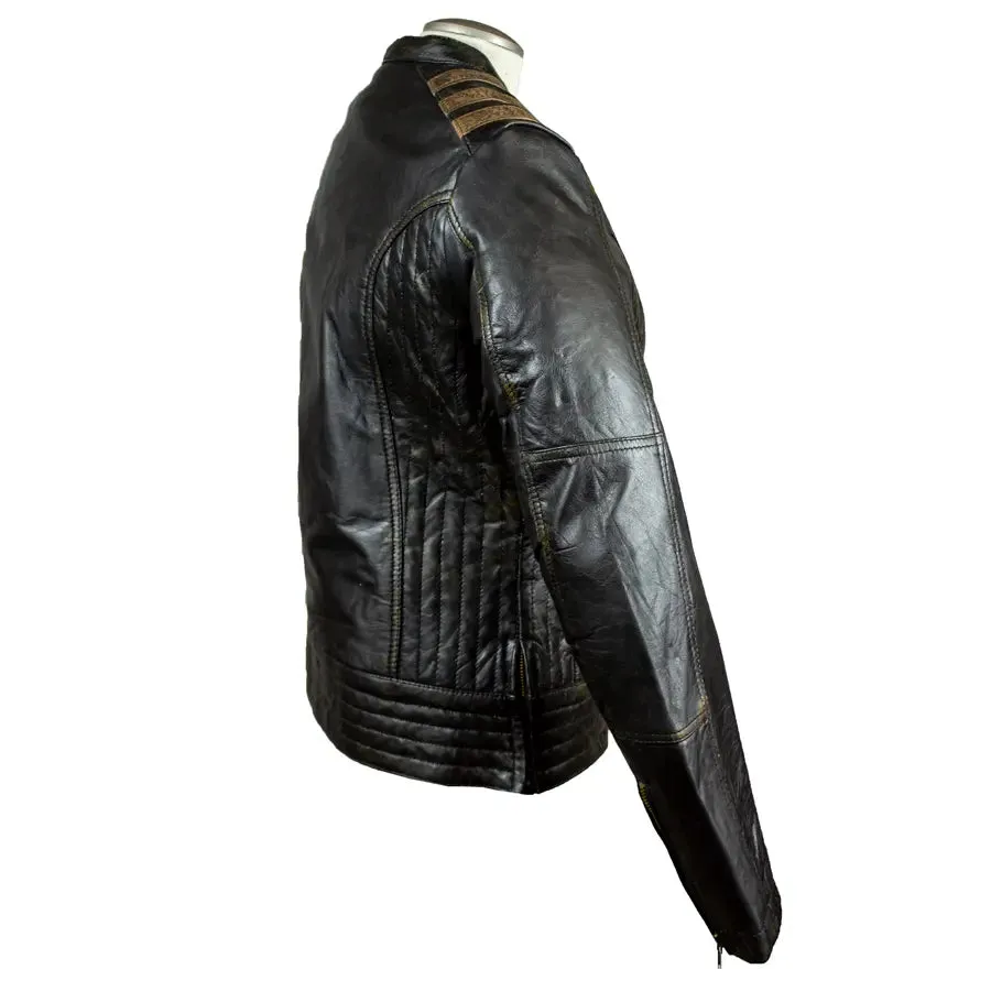 BOL Women's Racer Style Leather Jacket