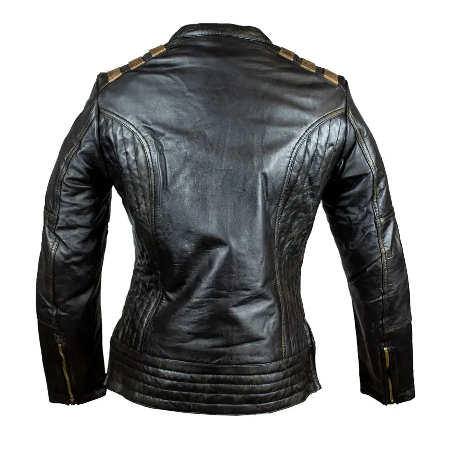 BOL Women's Racer Style Leather Jacket