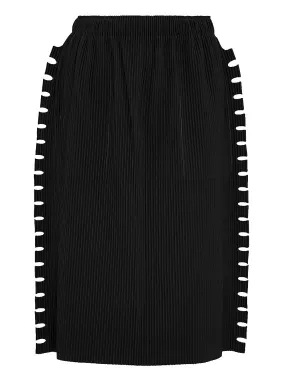 Bold Fringe Pleats Skirt