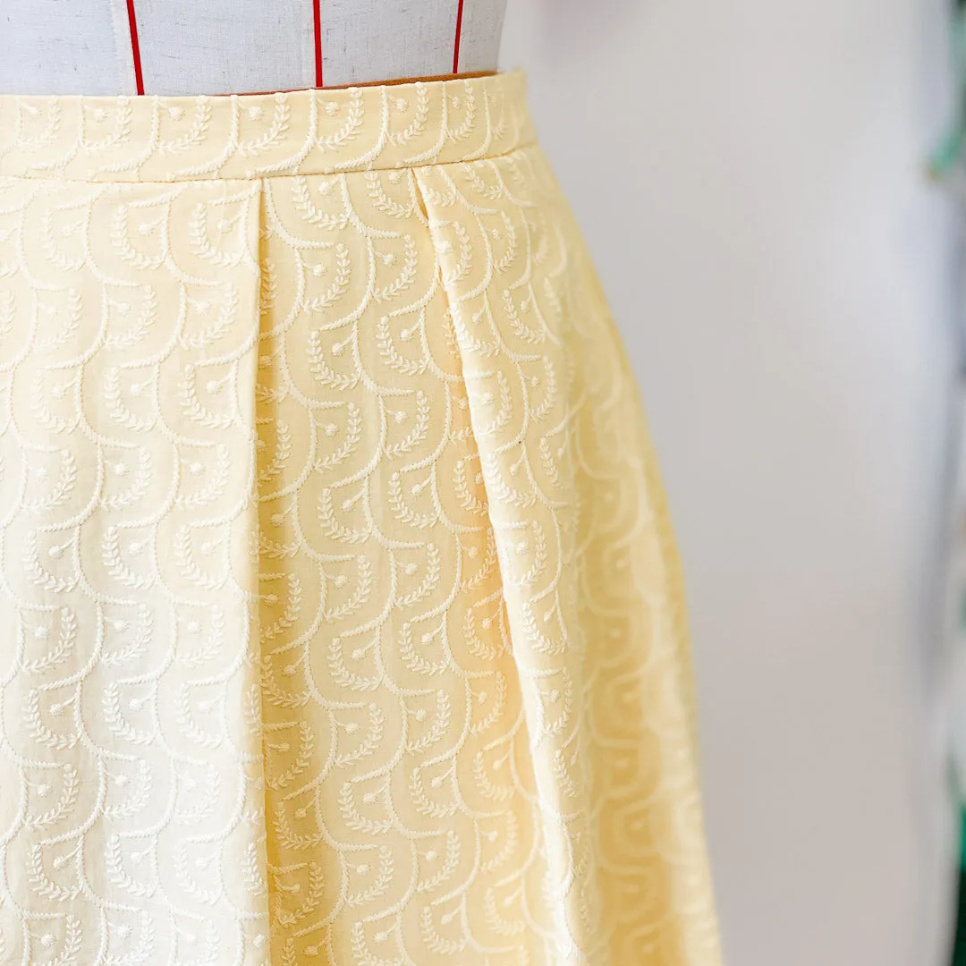 Box Pleated Lined Skirt