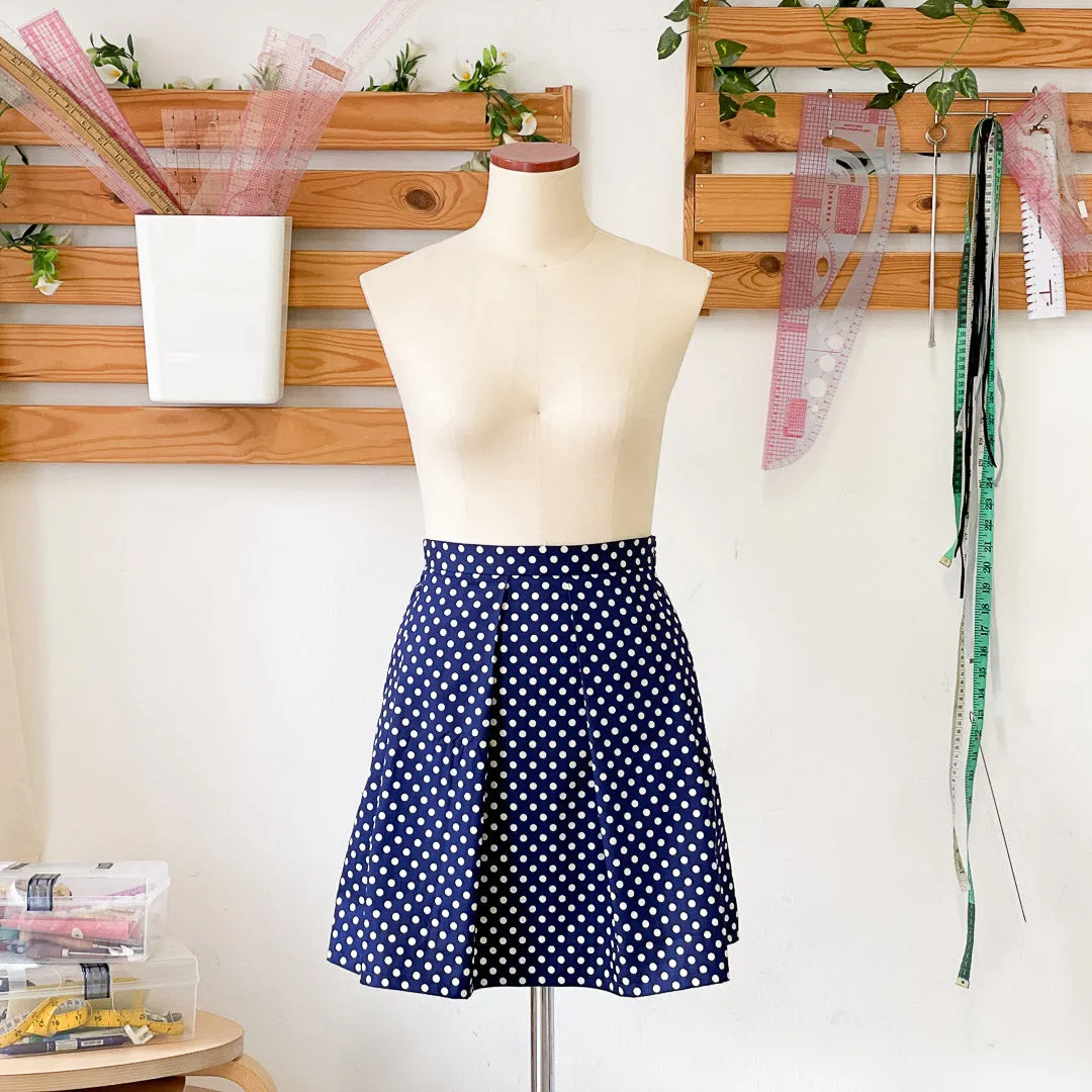 Box Pleated Lined Skirt