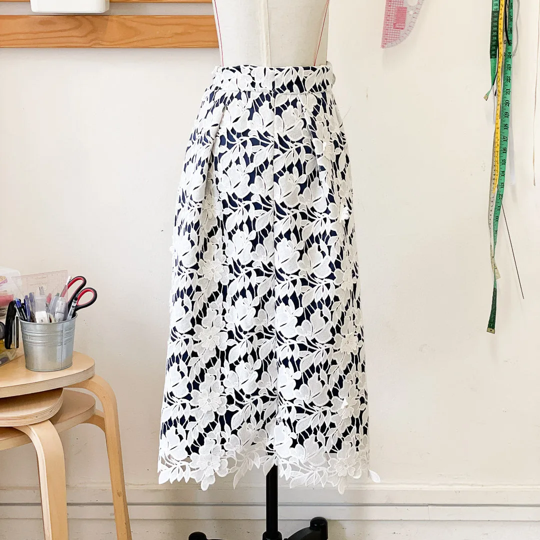 Box Pleated Lined Skirt