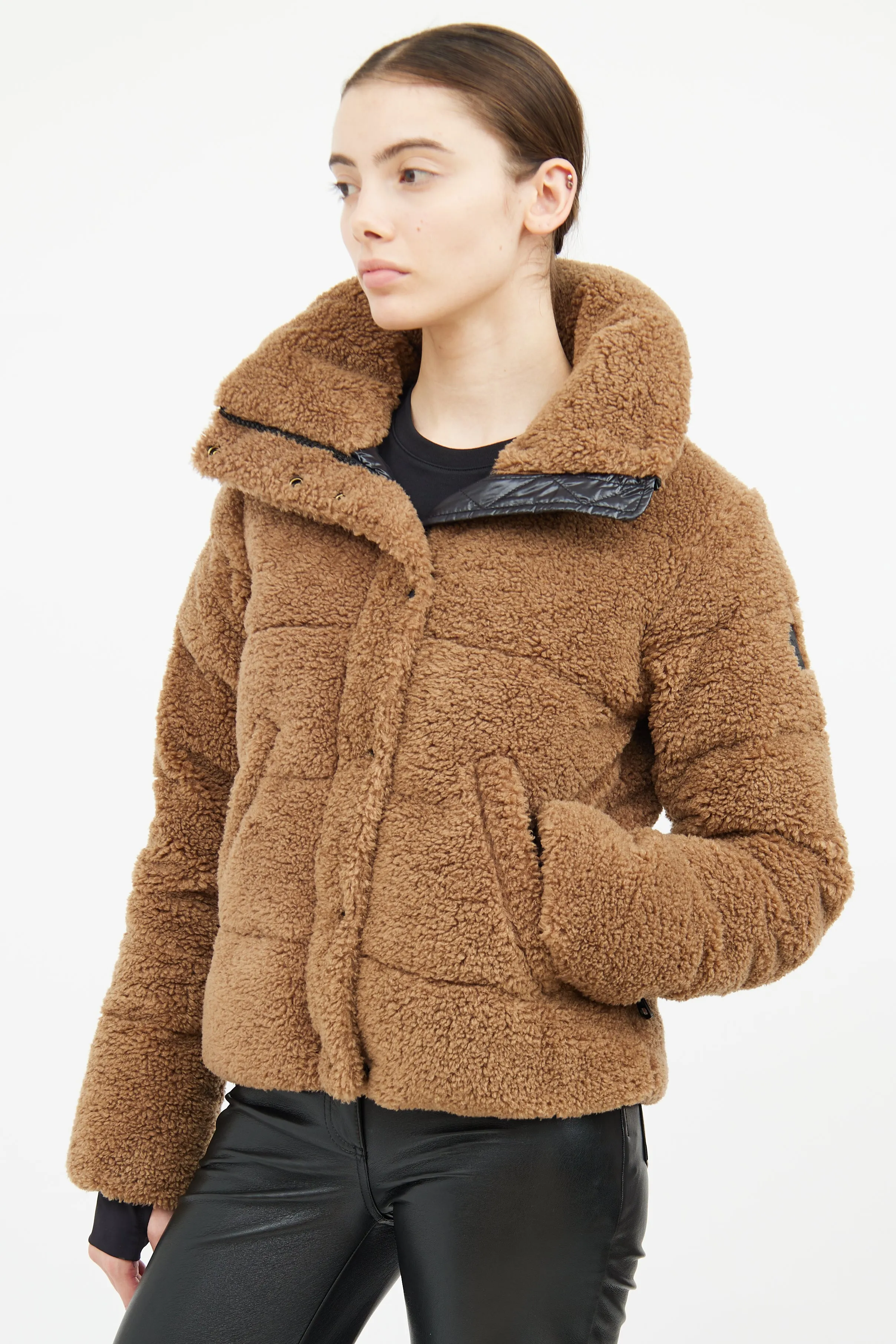 Brown Sherpa Hood Jacket