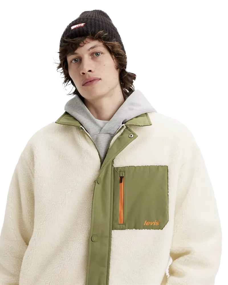 Buchanan Sherpa Fleece Jacket in Egret