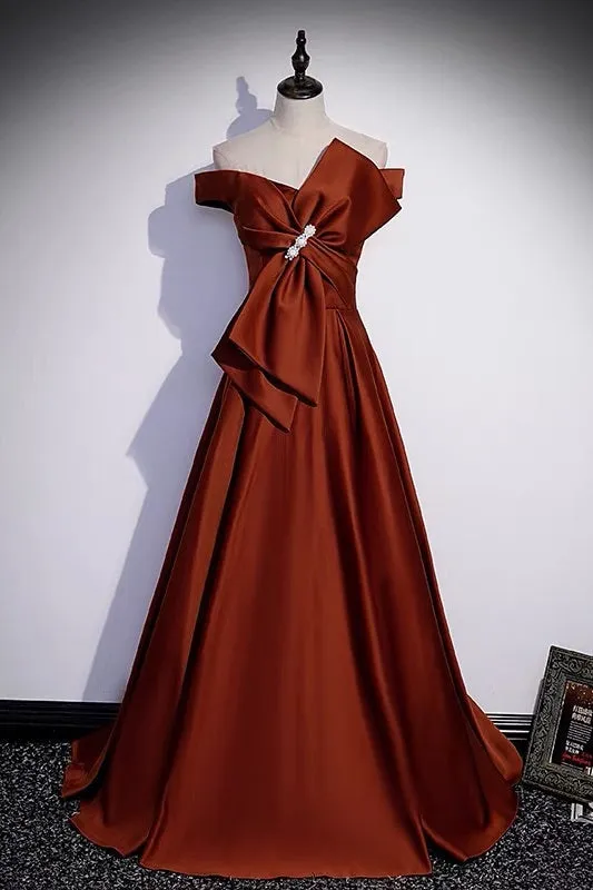 Burgundy 8th Grade Graduation Dress with Big Bow