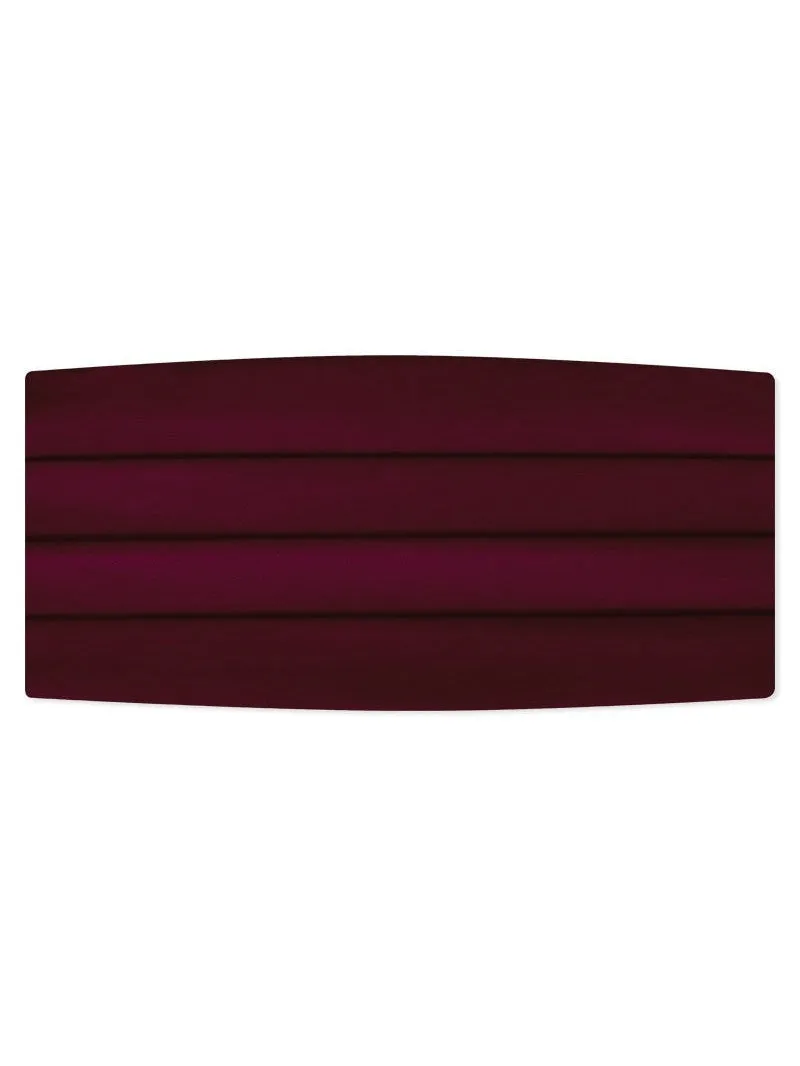 Burgundy Satin Cummerbund