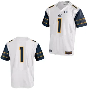 Cal Bears Under Armour White #1 Sideline Replica Football Jersey