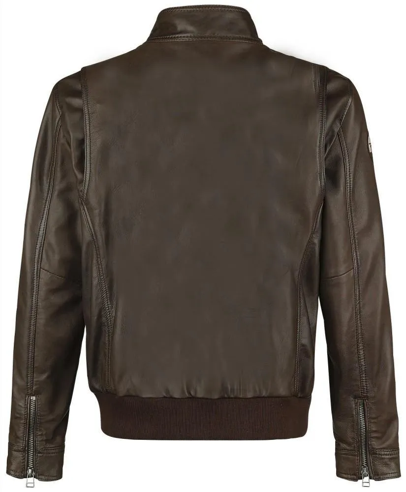 Call of Duty WWII Inspired Men's Brown Leather Jacket