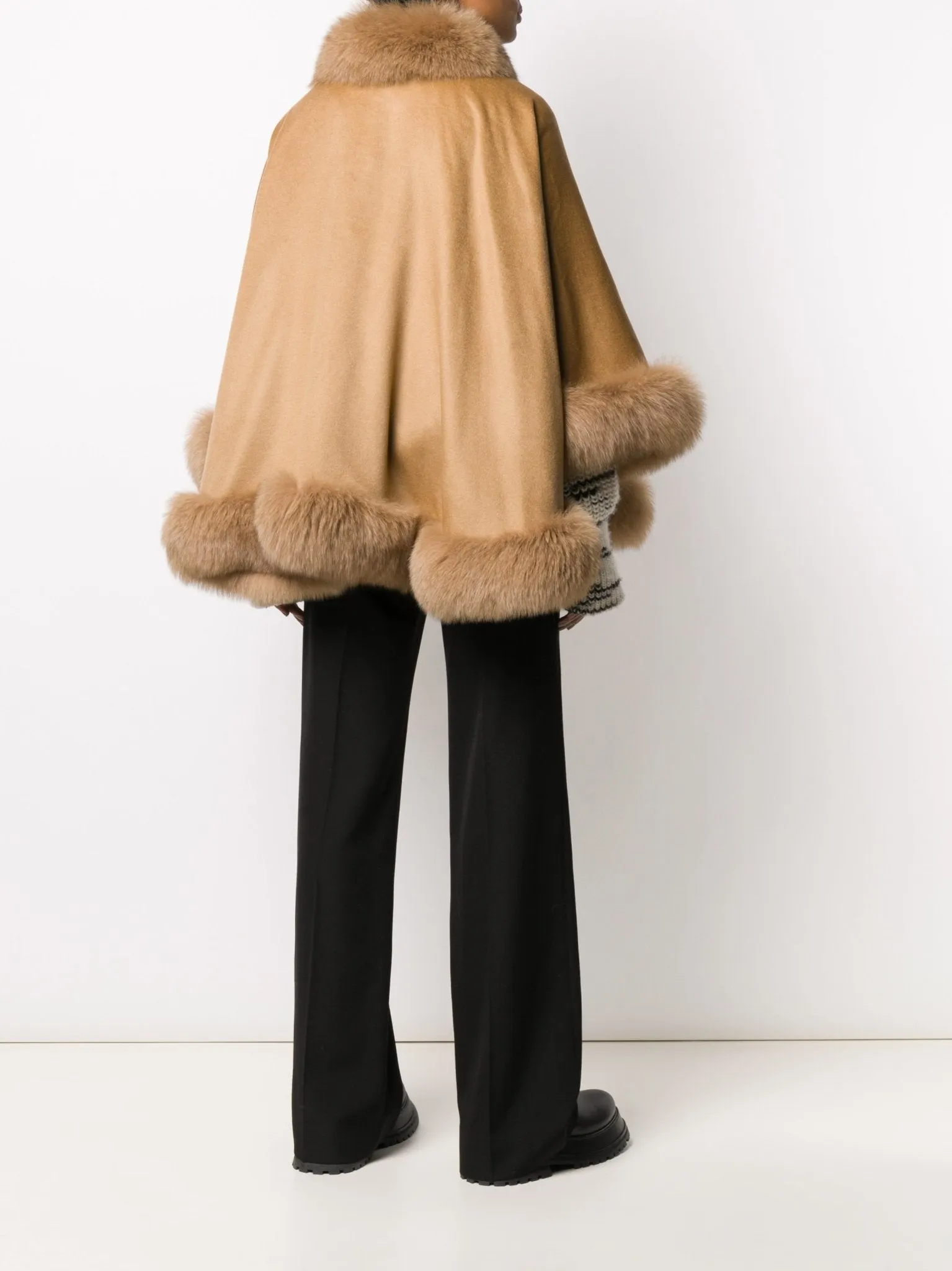 Cashmere Cape with fox