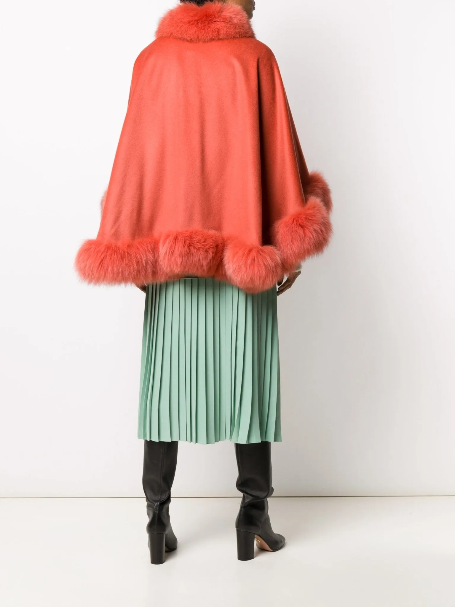 Cashmere Cape with fox