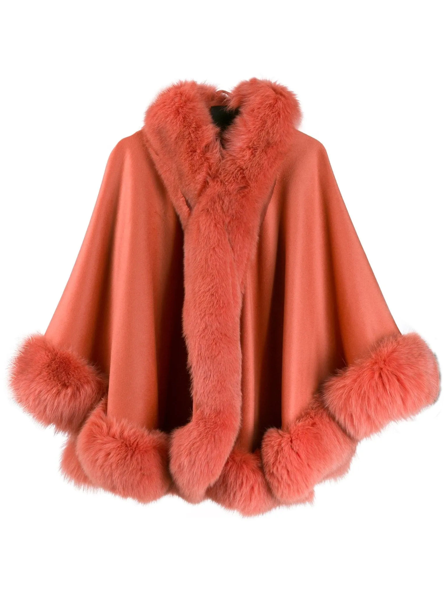 Cashmere Cape with fox