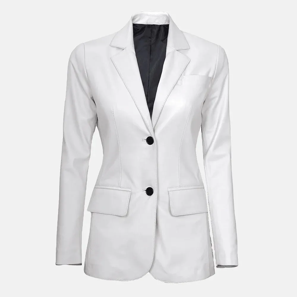 Cassia Comet Womens Leather Blazer