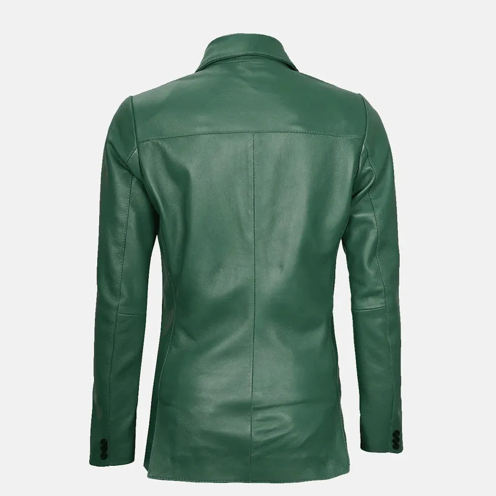 Cassia Comet Womens Leather Blazer