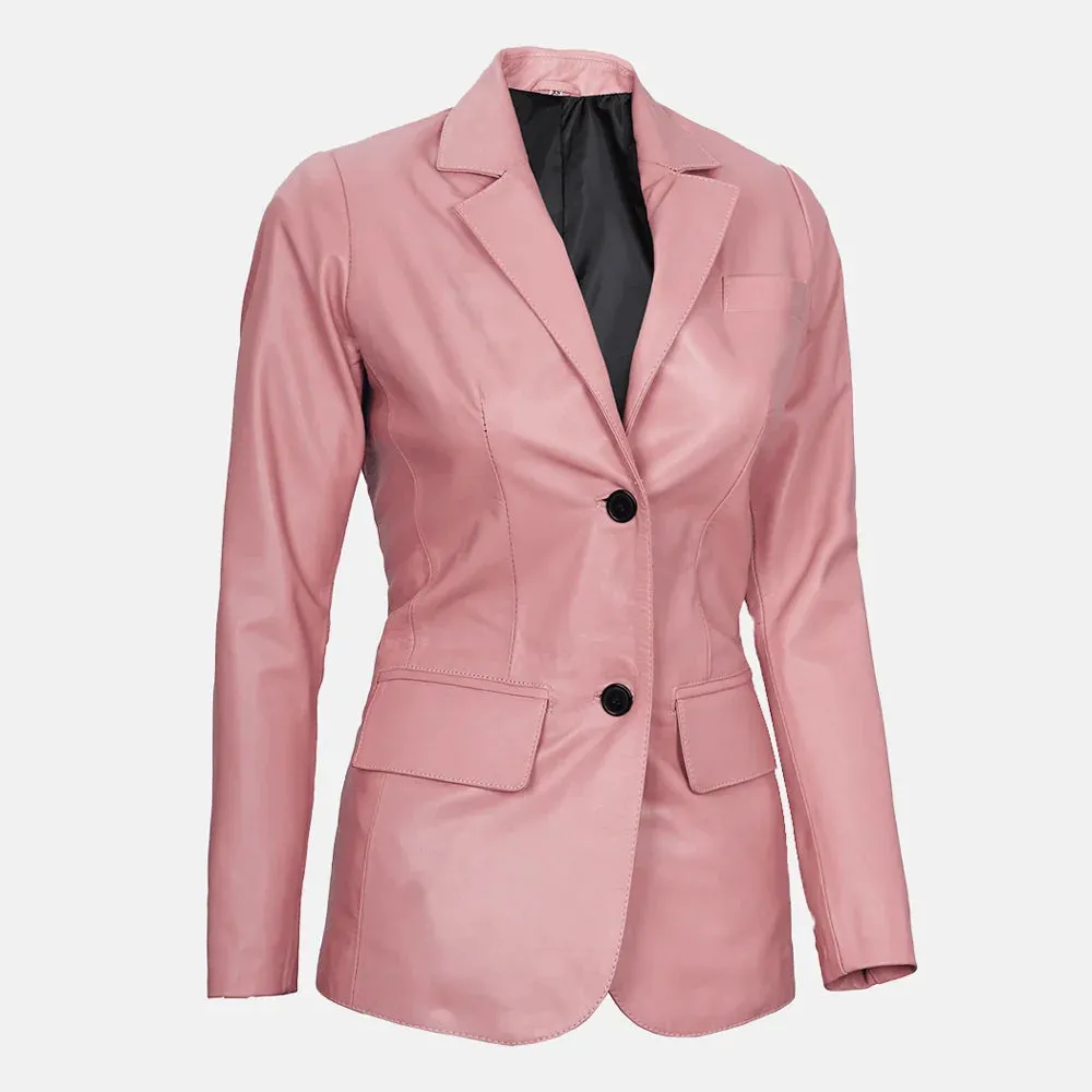 Cassia Comet Womens Leather Blazer