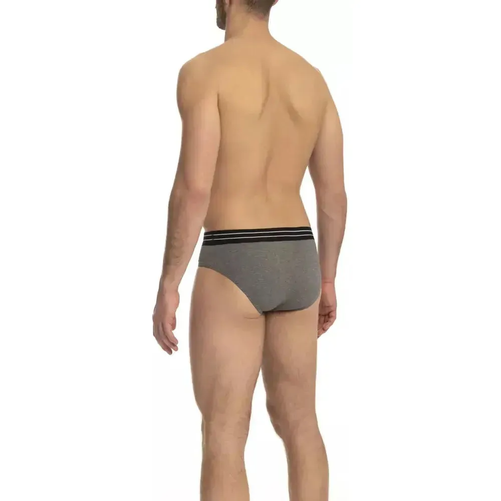 Cavalli Class Gray Cotton Men Underwear Pack