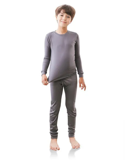 Charcoal Boys Aero Heat Thermal Pajama Set