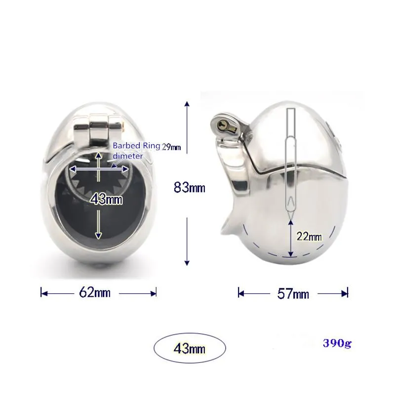 Chastity Egg Cage - 1.7 inch/43mm