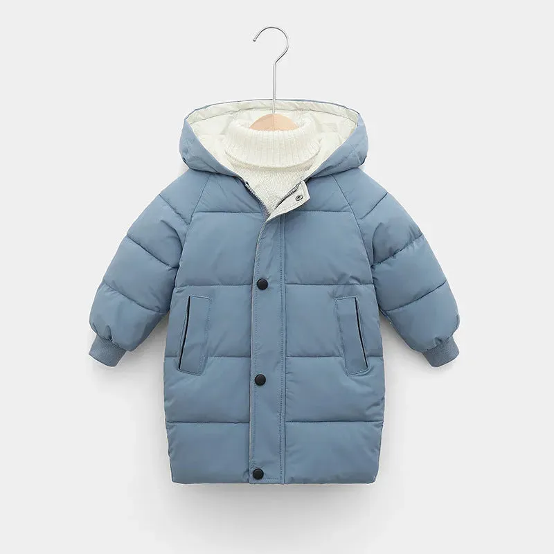 Children Winter Puffer Hoodie Windproof Jacket kids