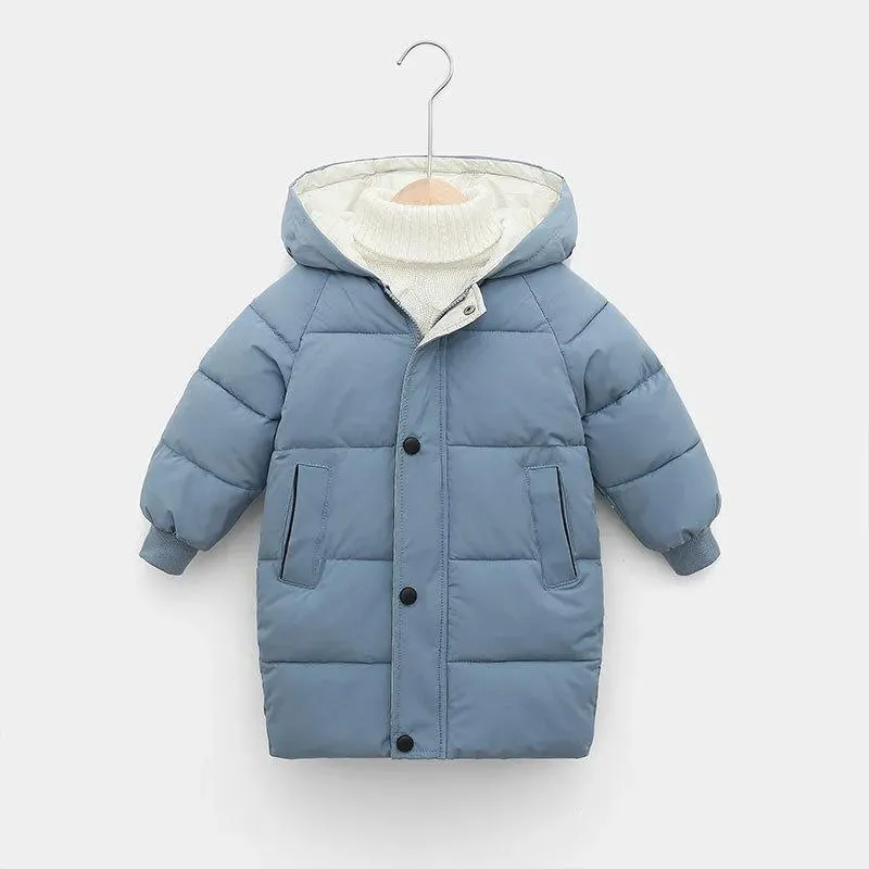 Children Winter Puffer Hoodie Windproof Jacket kids