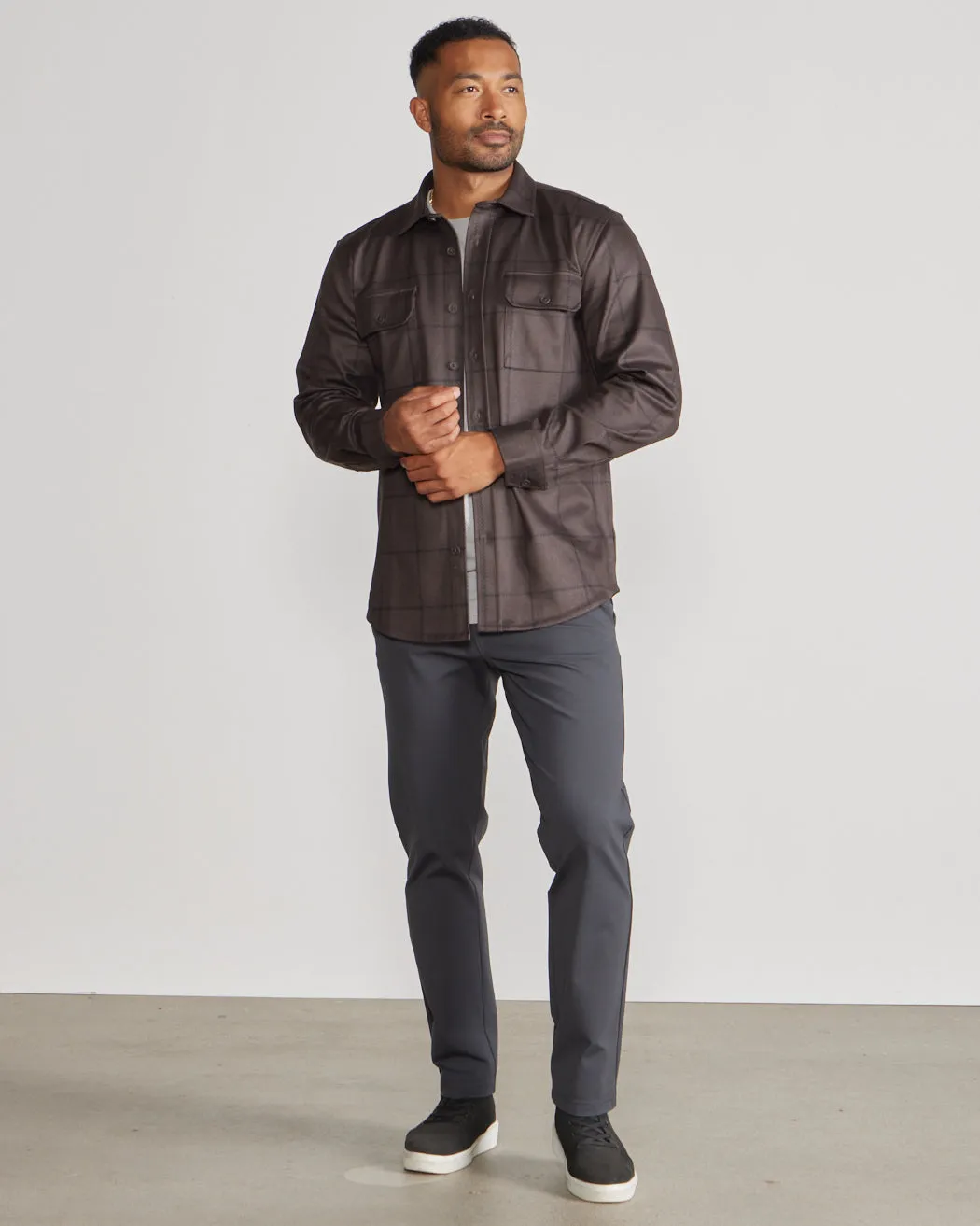 Coastal Overshirt - Grid Plaid