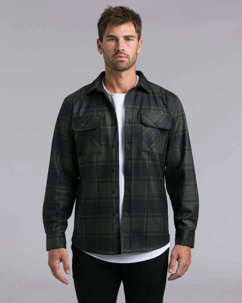 Coastal Overshirt - Grid Plaid