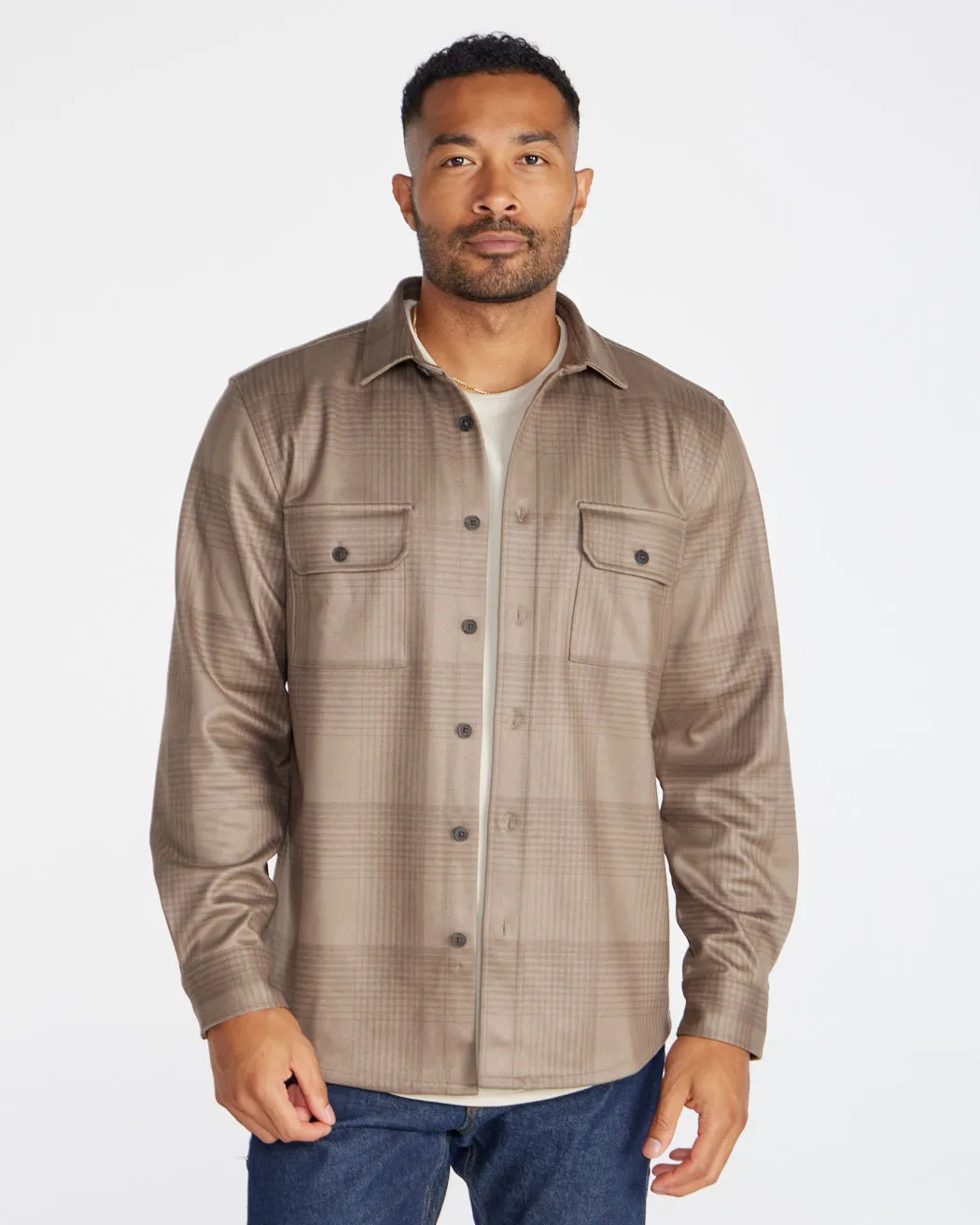 Coastal Overshirt - Grid Plaid