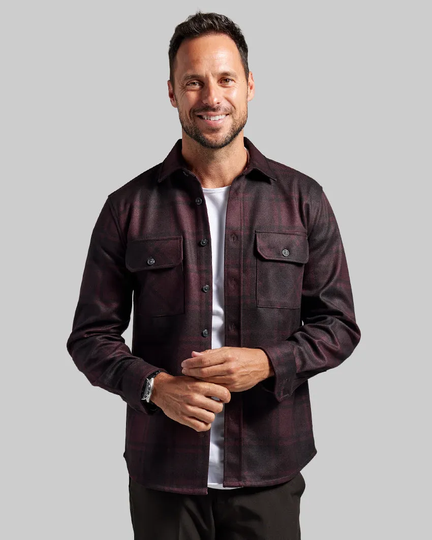 Coastal Overshirt - Grid Plaid