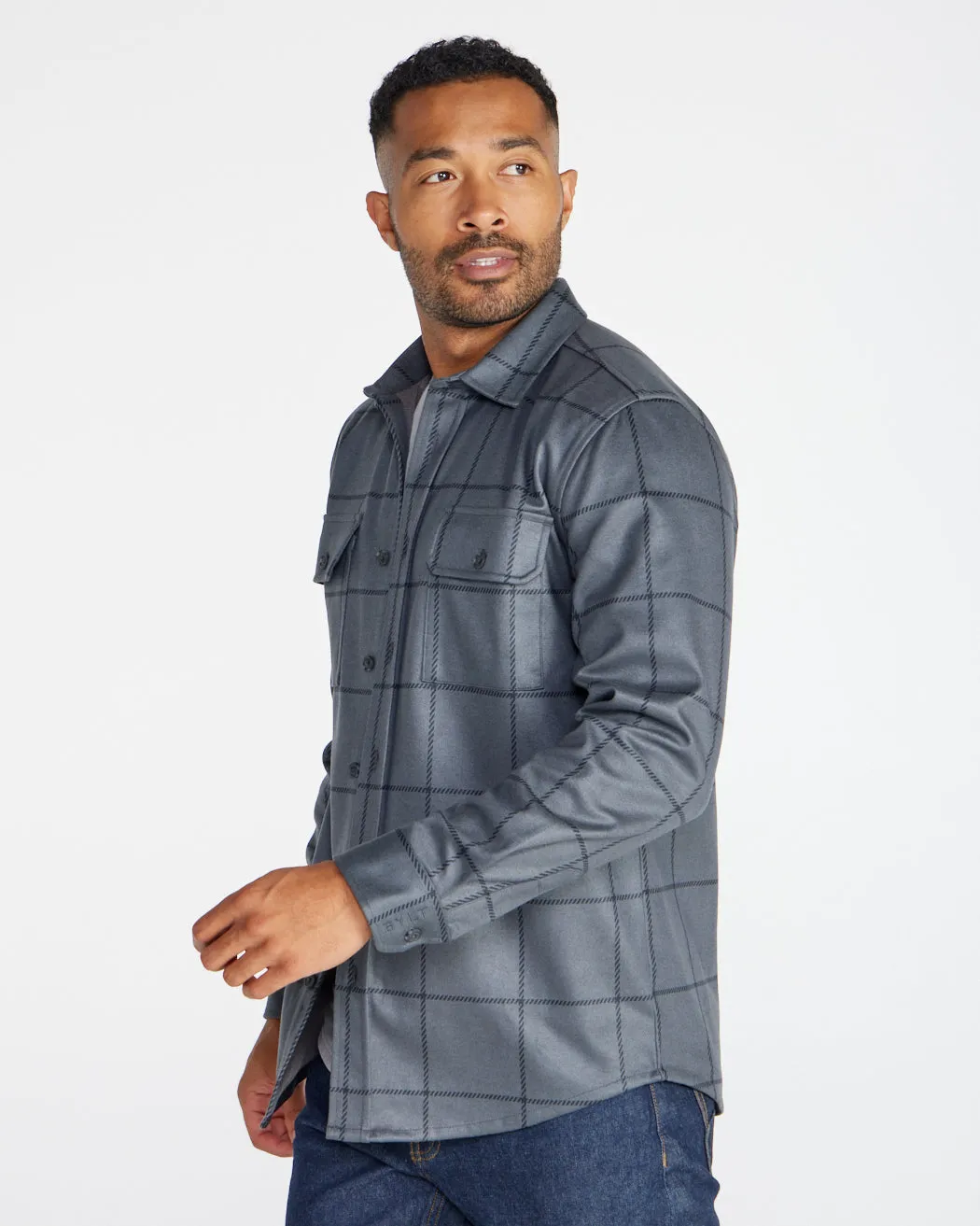 Coastal Overshirt - Ombre Plaid