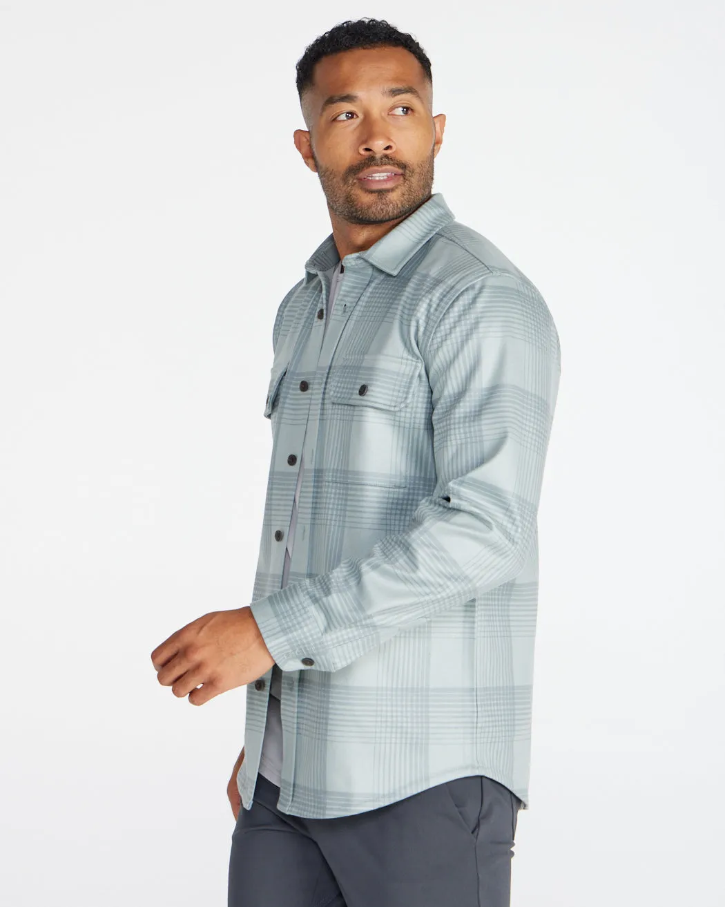 Coastal Overshirt - Ombre Plaid