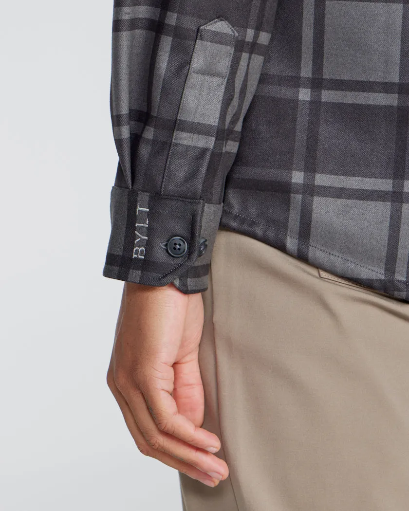 Coastal Overshirt - Ombre Plaid