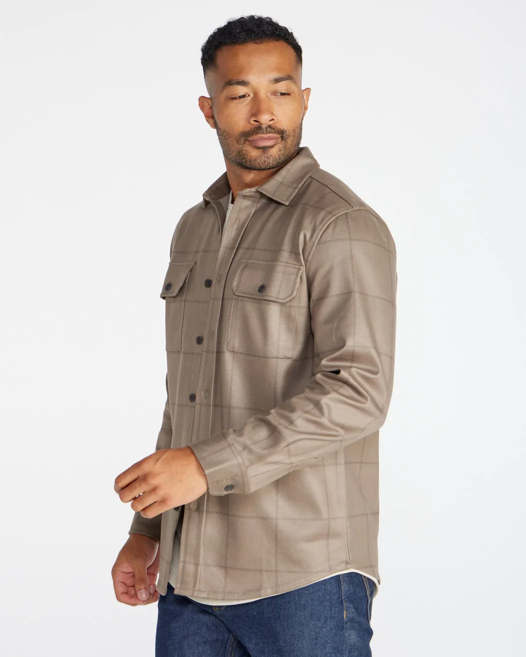 Coastal Overshirt - Ombre Plaid