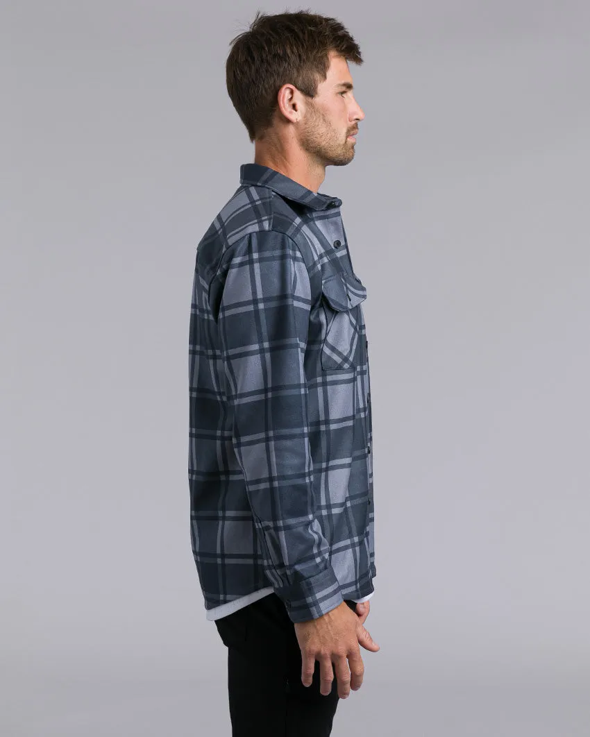 Coastal Overshirt - Ombre Plaid